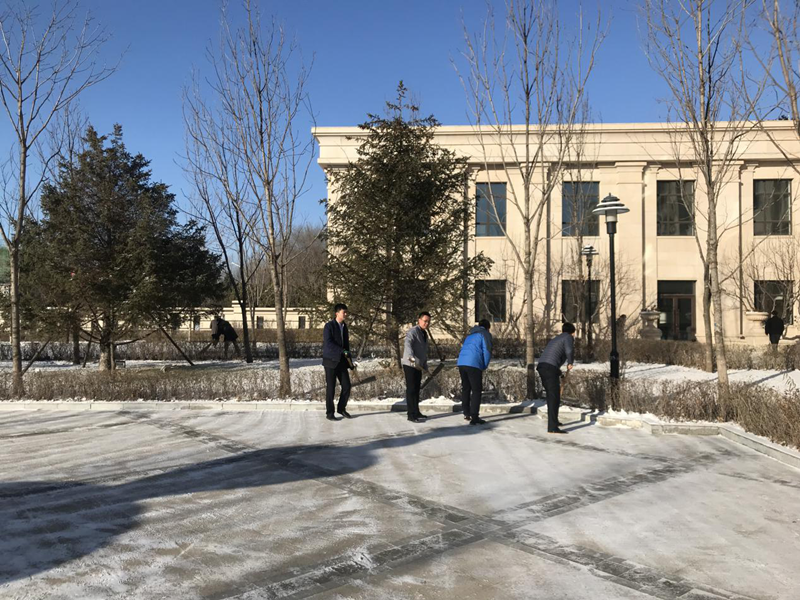 10.南山总公司组织算帐园区内表积雪.png