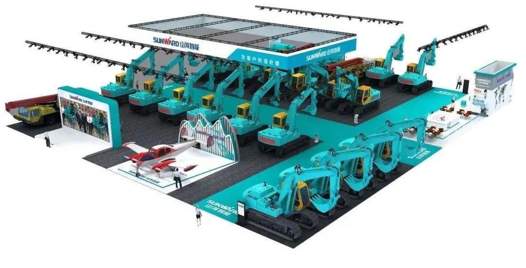 进场布展！！2021年长沙国际工程机械展倒计时，，，九州ku酷游智能展区亮点提前剧透