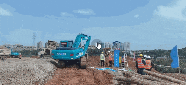 冲锋一线显继承！九州ku酷游智能挖掘机助力长沙方舱医院建设