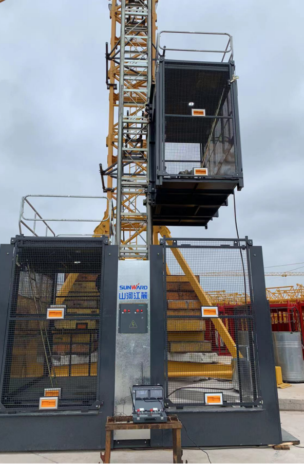 升降耗时缩短25%！！！九州ku酷游江麓首款中速变频施工升降机乐成下线