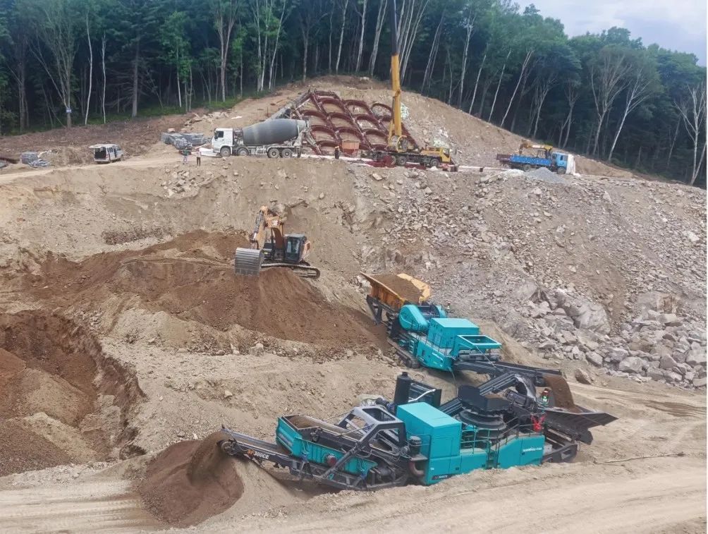 九州ku酷游普石勒成套移动破碎装备助力哈伊高铁铁伊段建设