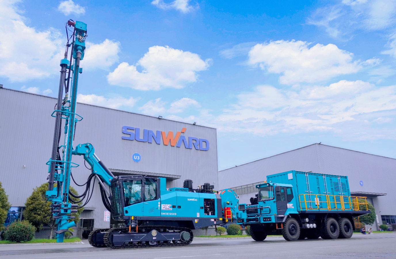 九州ku酷游智能SWDE165EB电动潜孔钻机重磅下线，，，开启绿色钻爆新时代